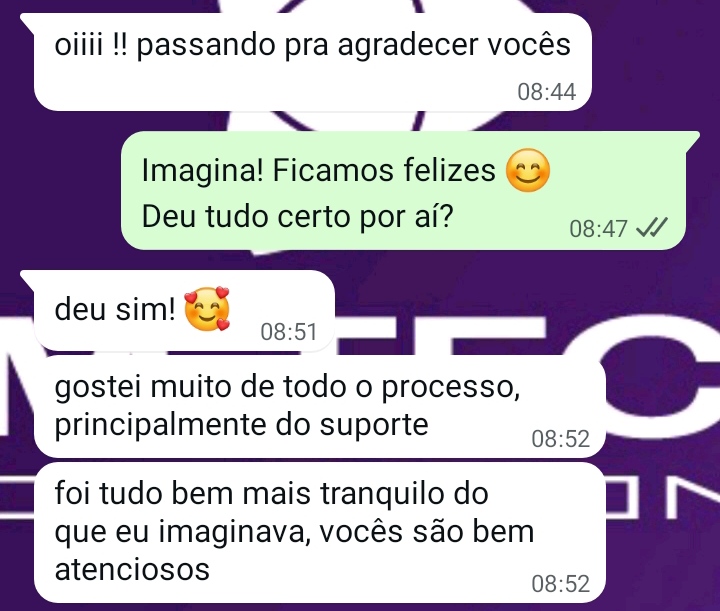 Depoimento WhatsApp Cliente 2