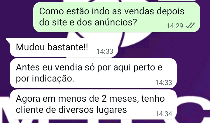 Depoimento WhatsApp Cliente 3