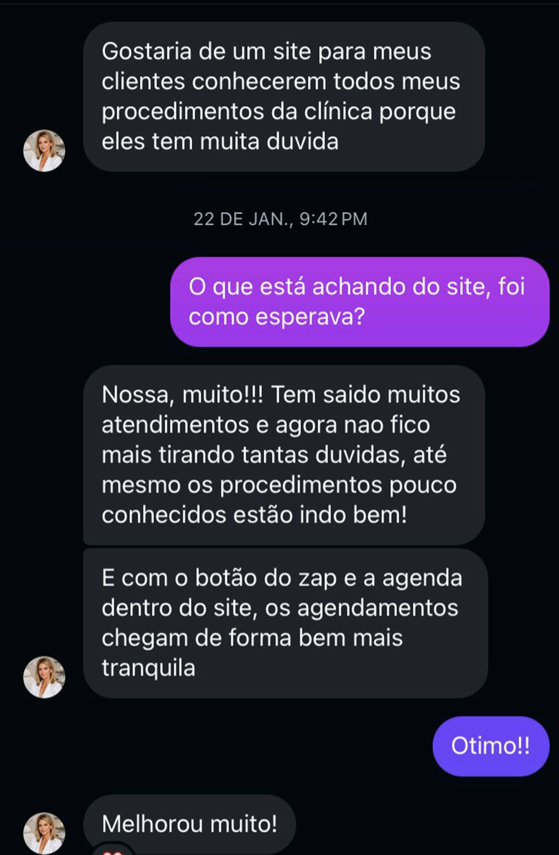 Depoimento WhatsApp Cliente 4